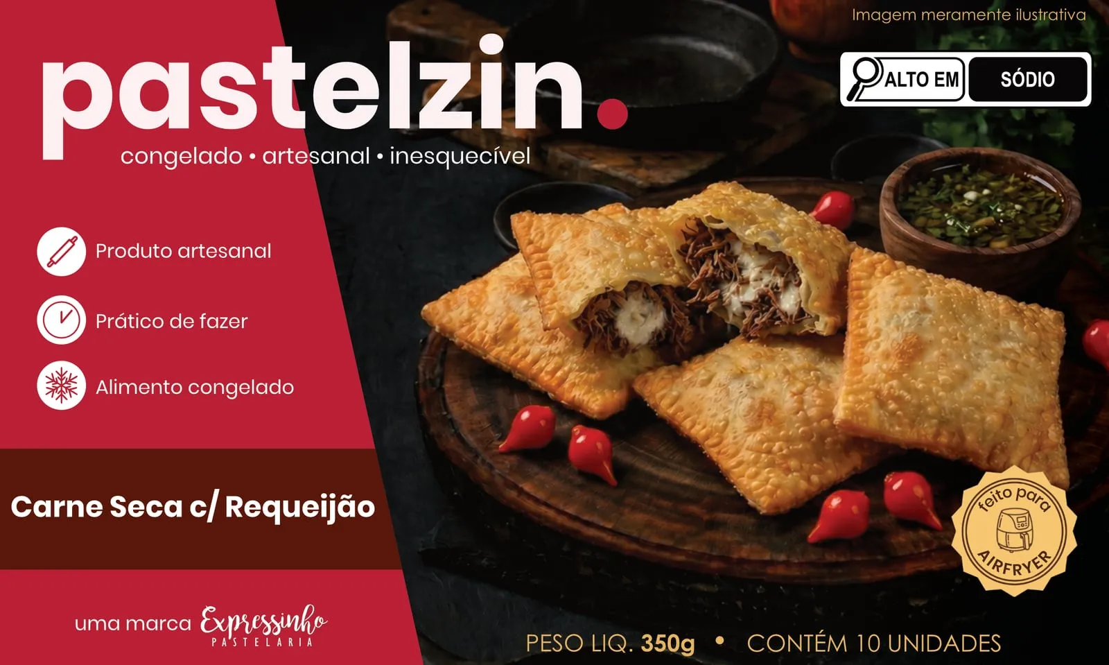 Caixa do Pastelzin sabor Carne Seca