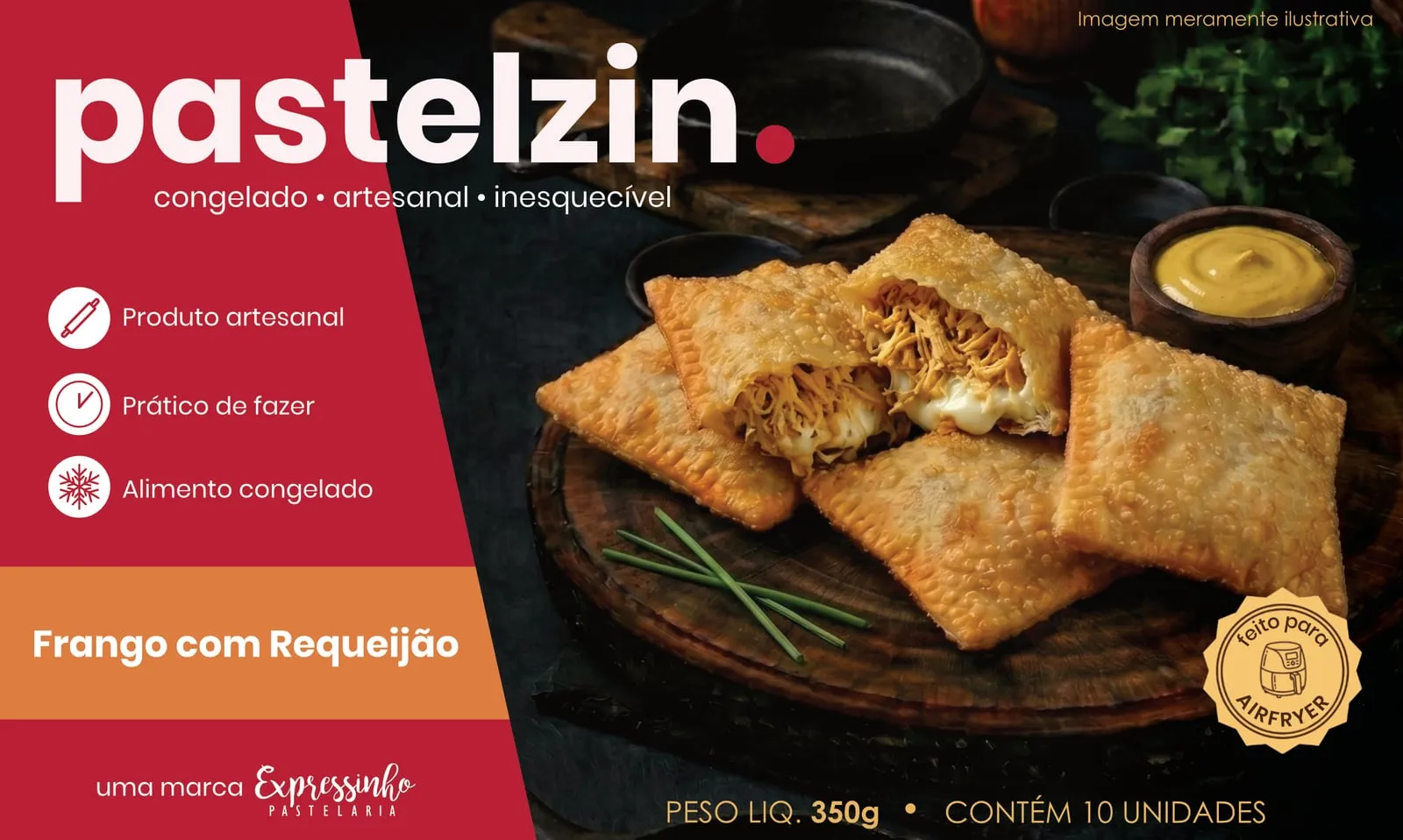 Caixa do Pastelzin sabor Frango Requeijão
